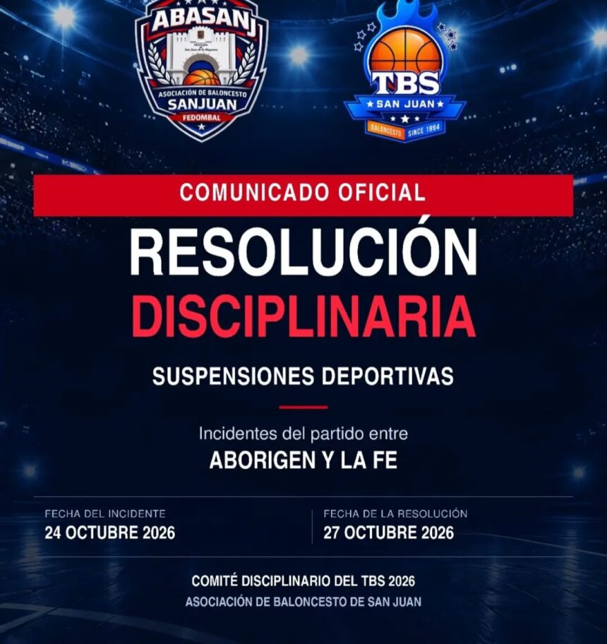 AbasanJ suspende a varios fanáticos por incidentes durante partido del TBS 2026