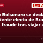 Flávio Bolsonaro se declara presidente electo de Brasil y acusa fraude tras viajar a EE. UU.